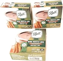 Ball Wide Mouth Lids 3 Dozen or a Total of 36 Canning Preserving Wide Lids, Lids Only No Bands or Rings With this Offer